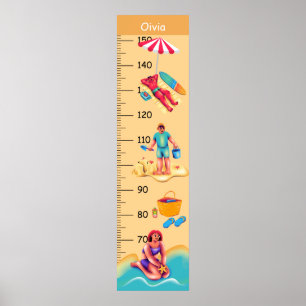 Poster Gráfico de Crescimento da Atividade em Praia