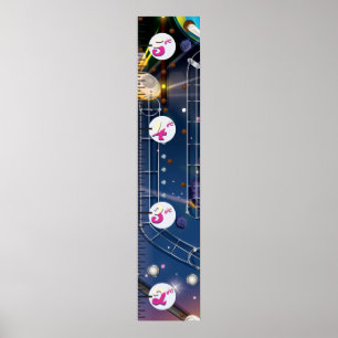 Póster Gráfico de Crescimento da Máquina de Pinball Super