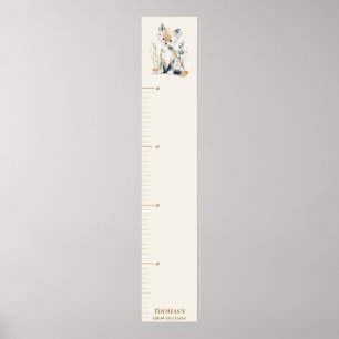 Poster Gráfico de Crescimento da Raposa da Floresta para