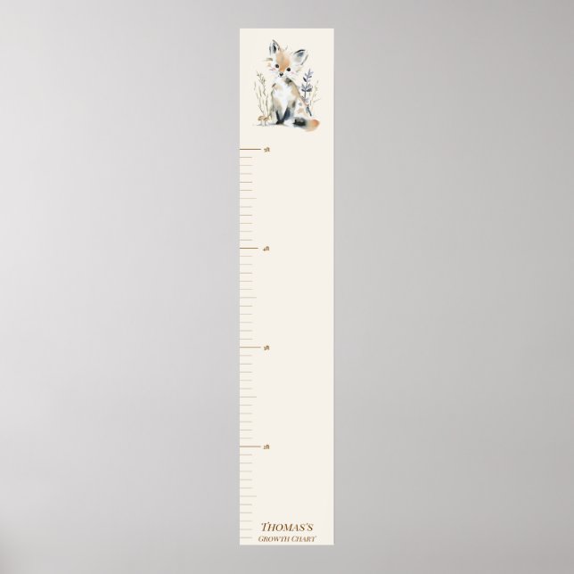 Poster Gráfico de Crescimento da Raposa da Floresta para  (Frente)