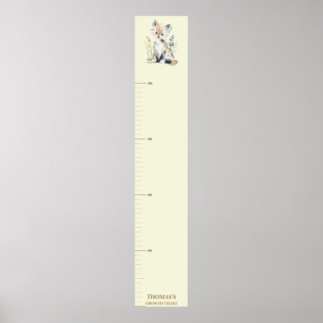 Poster Gráfico de Crescimento da Raposa da Floresta para  (Frente)