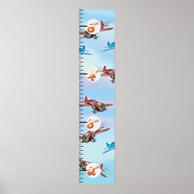 Póster Gráfico de crescimento de aeronaves (Frente)