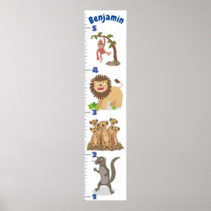 Poster Gráfico de crescimento de animação de animais c