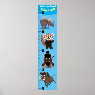 Poster Gráfico de crescimento de animação de animais engr
