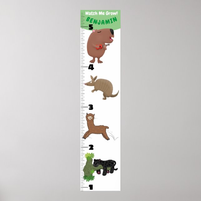 Poster Gráfico de crescimento de animação de animais engr (Frente)