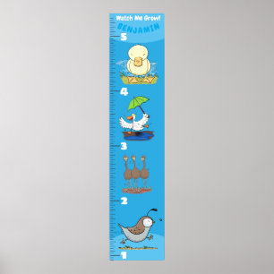 Poster Gráfico de crescimento de animação de aves engr