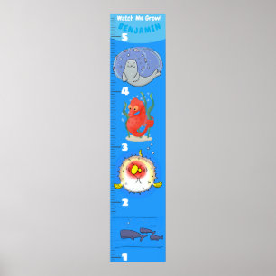 Poster Gráfico de crescimento de animação de criaturas