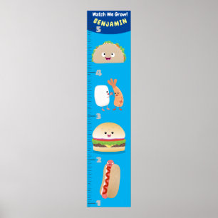 Poster Gráfico de crescimento de animação de refeiçõ
