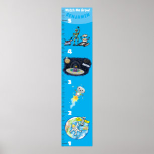 Poster Gráfico de crescimento de cartoons científicos