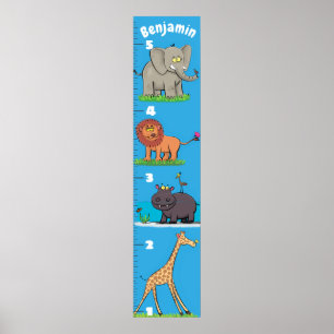Poster Gráfico de crescimento de desenhos animados de an