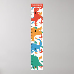 Poster Gráfico de Crescimento de Dinossauros