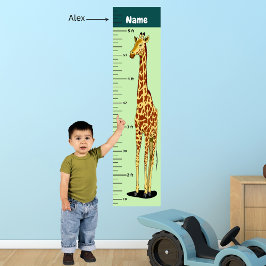 Poster Gráfico de Crescimento de Girafa de Pescoço Longo
