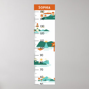 Poster Gráfico de Crescimento de Marco Flutuante