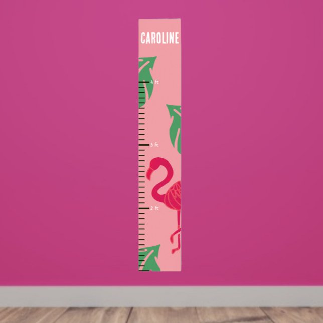 Poster Gráfico de Crescimento de Meninas Flamingo Rosa Tr (Criador carregado)