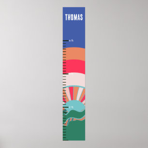 Poster Gráfico de Crescimento de Pequenos Meninos Colorid