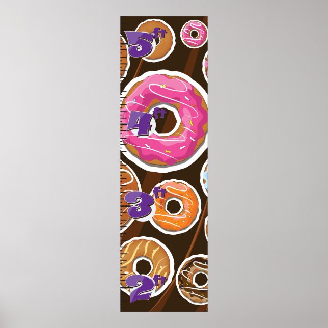 Póster Gráfico de crescimento de Rosquinhas de desenho an (Frente)