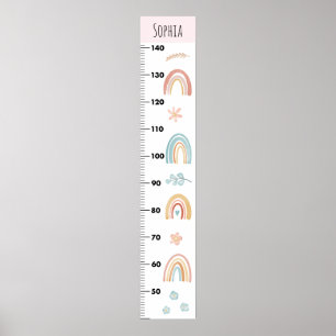 Poster Gráfico de Crescimento do Arco-Íris do Boho-Arco