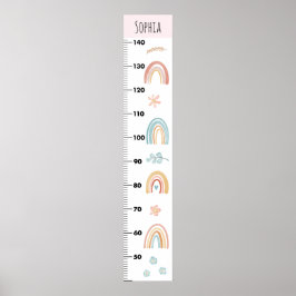 Poster Gráfico de Crescimento do Arco-Íris do Boho-Arco-M