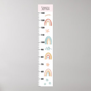 Poster Gráfico de Crescimento do Arco-Íris do Boho-Arco-M