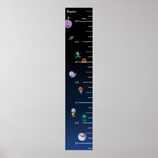 Poster Gráfico de Crescimento do Espaço Exterior