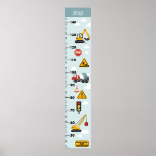 Poster Gráfico de Crescimento do Transporte de Construç