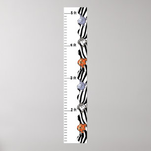 Póster Gráfico de Crescimento do Zoológico de Animais Sel