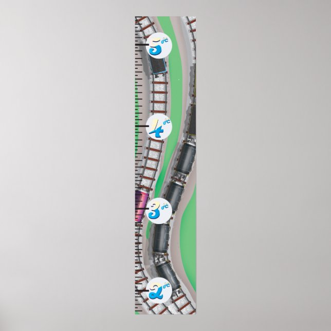 Póster Gráfico de Crescimento dos Caminhos-de-Ferro (Frente)