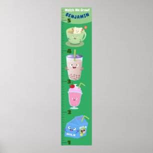 Poster Gráfico de crescimento dos desenhos animados favo