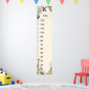 Poster Gráfico de Crescimento Monograma Nome Personalizad