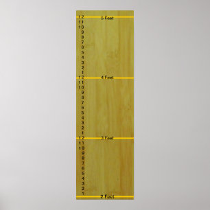 Poster Gráfico de Crescimento - Painéis de Bambu com Medi