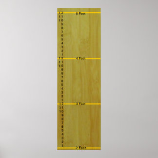 Poster Gráfico de Crescimento - Painéis de Bambu com Medi