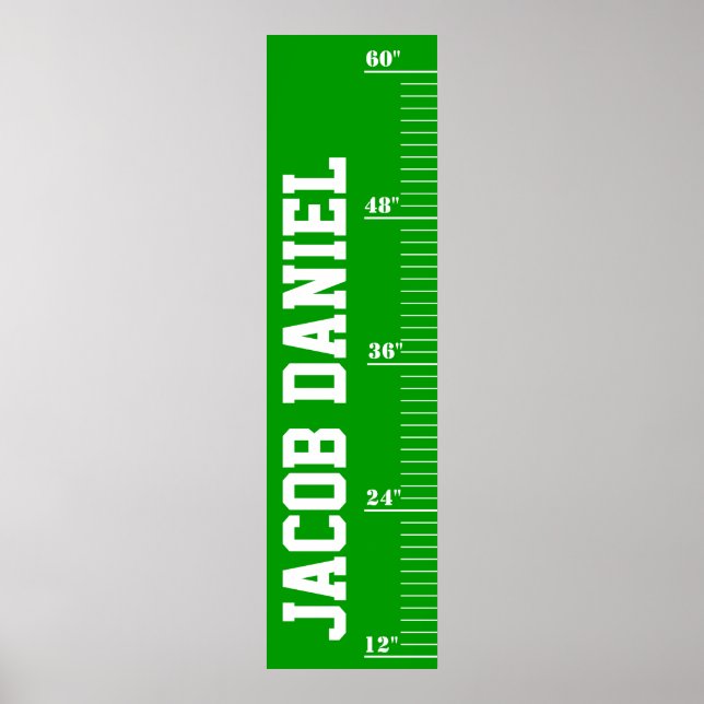 Poster Gráfico de Crescimento Personalizado - Campo (Frente)