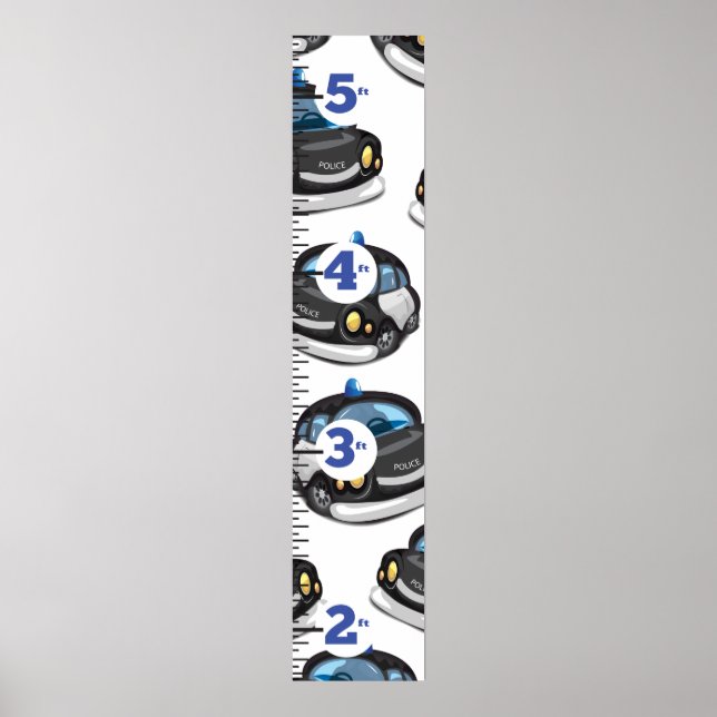 Poster Gráfico de Crescimento Policial (Frente)