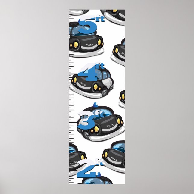 Póster Gráfico de Crescimento Policial (Frente)