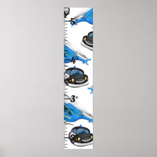 Poster Gráfico de Crescimento Policial, Ambulância e Incê