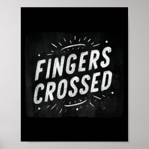 Poster Gráfico de discurso incrível com dedos cruzados