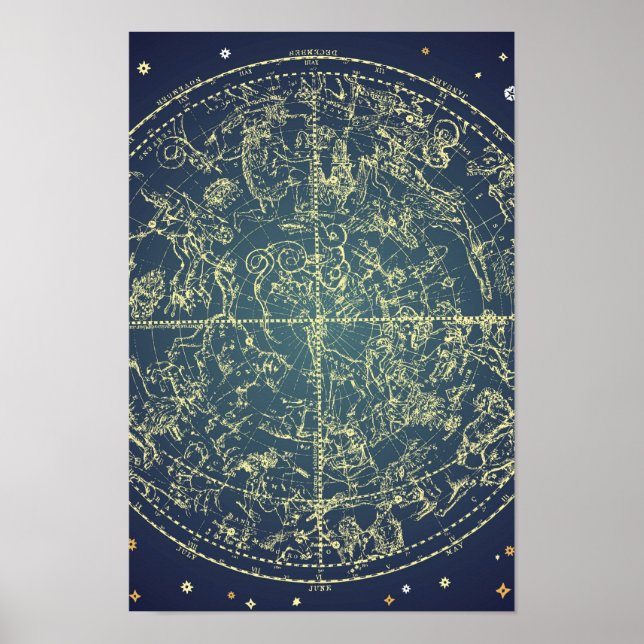 Poster Gráfico de Espaço Celestial (Frente)