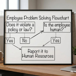 Poster Gráfico de Fluxo de Recursos Humanos do Resolução