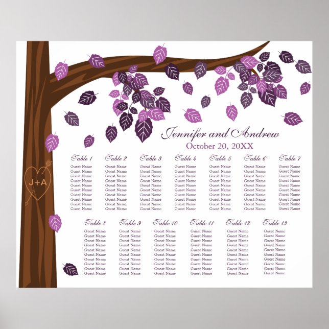 Póster Gráfico de Folhas de Caça de Autumn EggPlant (Frente)