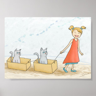 Poster Gráfico de Gatos Maravilhosos
