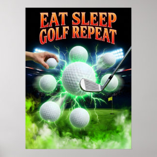 Poster Gráfico de Golfe Bootleg Retrô
