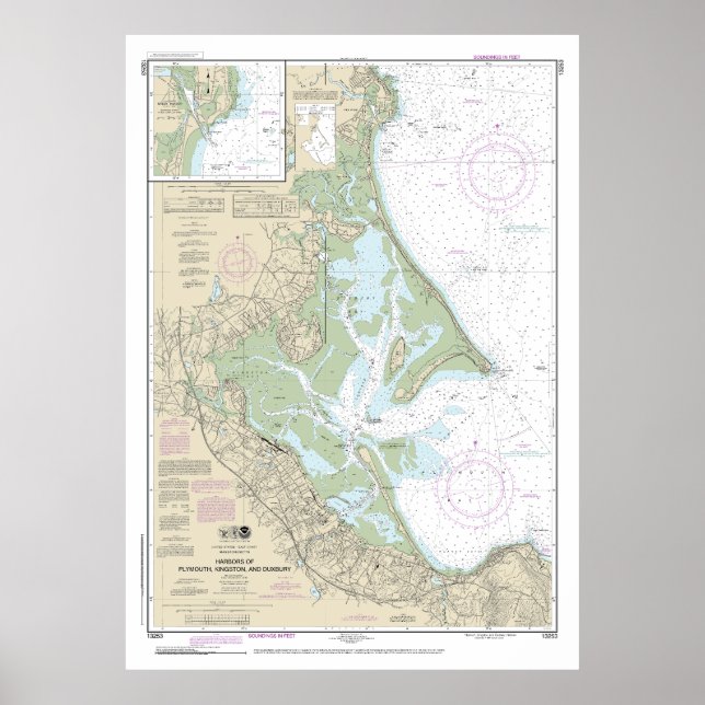 Poster Gráfico de Harbors of Plymouth, Kingston e Duxbury (Frente)