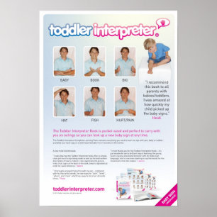 Póster Gráfico de Linguagem de Sinalização de Bebê