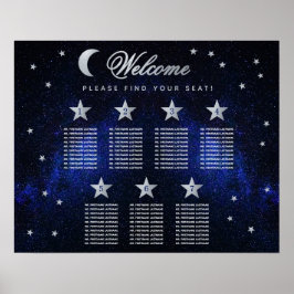 Poster Gráfico de Luas de Estrelas de Casamento Celestial