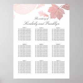 Poster Gráfico de Lugar do Casamento outono Dourado