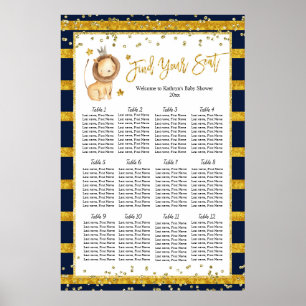 Poster Gráfico de Lugar do Chá de fraldas de Leão Dourado