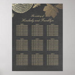 Póster Gráfico de Lugares do Casamento outono de Folhas D