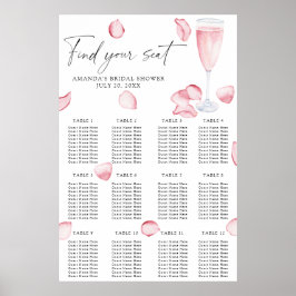 Poster Gráfico de lugares do chá de panela Prosecco