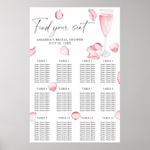 Poster Gráfico de lugares do chá de panela Prosecco