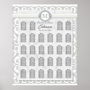 Poster Gráfico de lugares para Mesas de recepção, diamant
